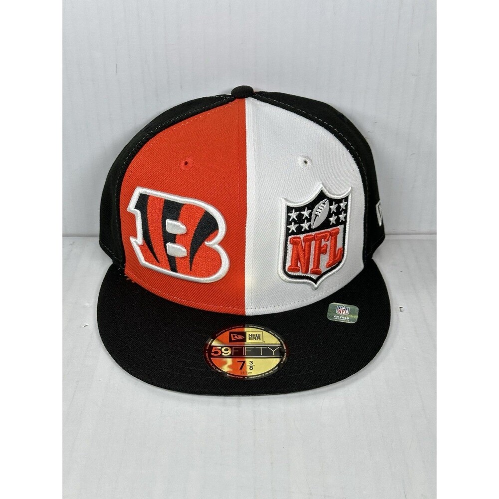 Size 7 3/8 New Era 59FIFTY Cincinnati Bengals Retro Historic Sideline Fitted Hat